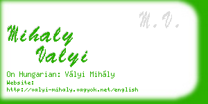 mihaly valyi business card