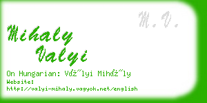 mihaly valyi business card